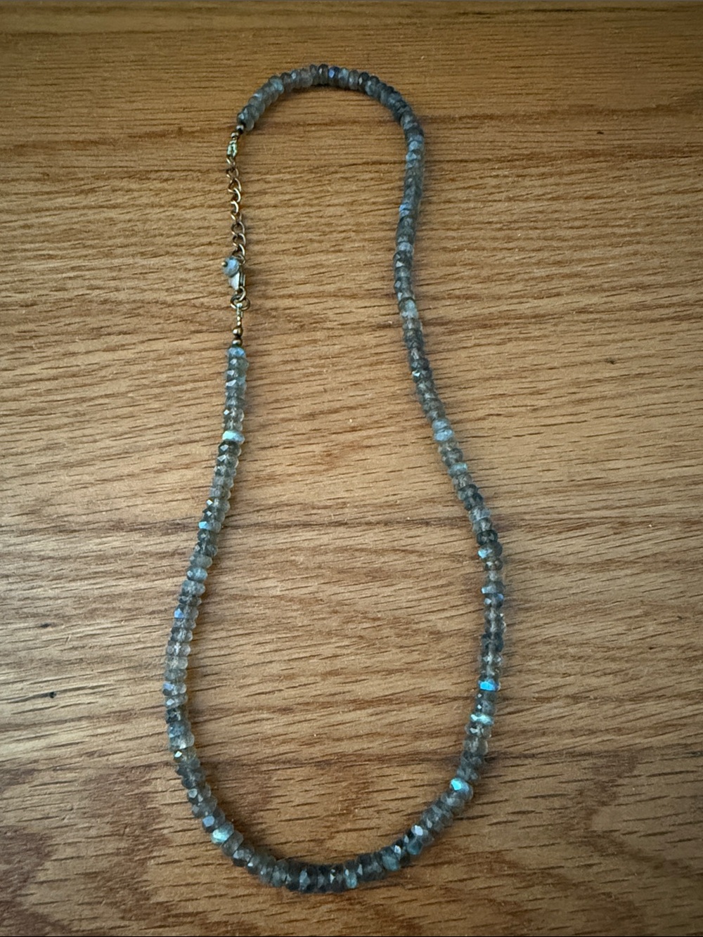 Handcrafted Labradorite Bead Necklace - Gray Blue